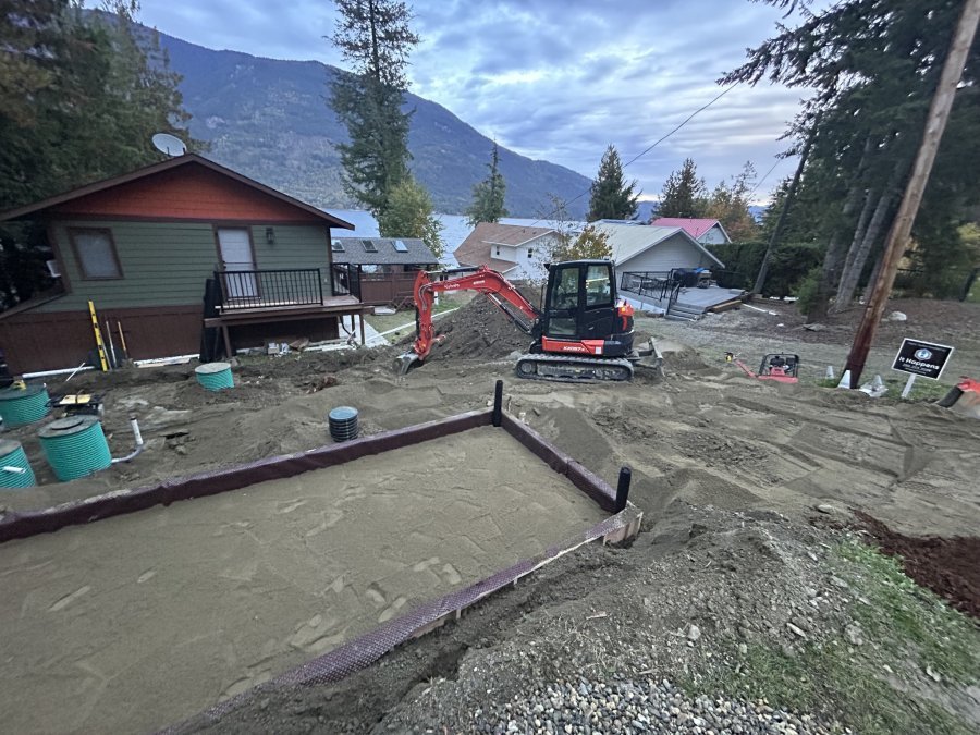 Lakeside septic system excavation